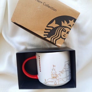 Starbucks Coffee Mug - &quot;You Are Here&quot; Istanbul Special Edition Christmas, Red & Gold, 414 ml (14oz)