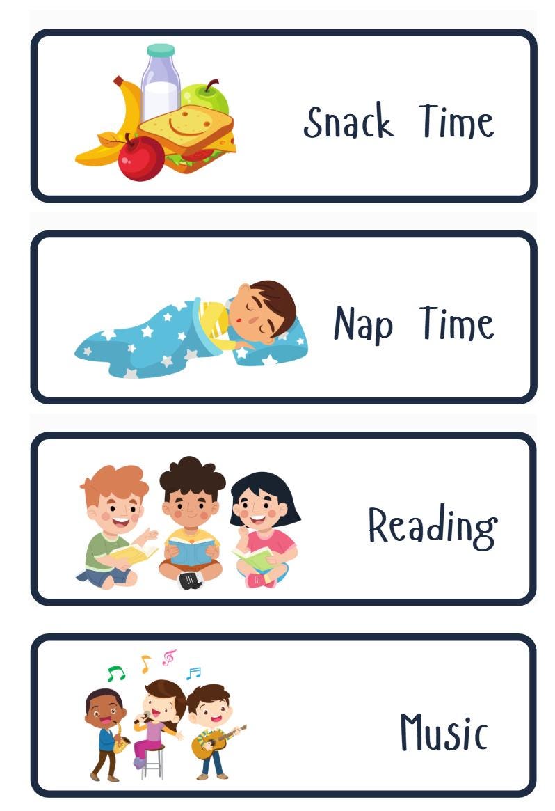 28 Visual Schedule Cards - Etsy