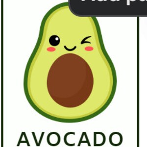 Flashcards de légumes de dessin animé