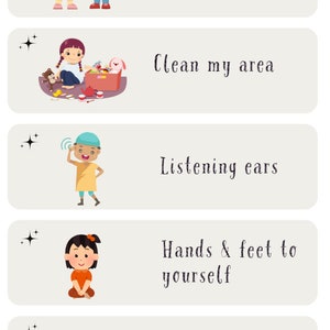 10 cartes de règles visuelles pour la classe