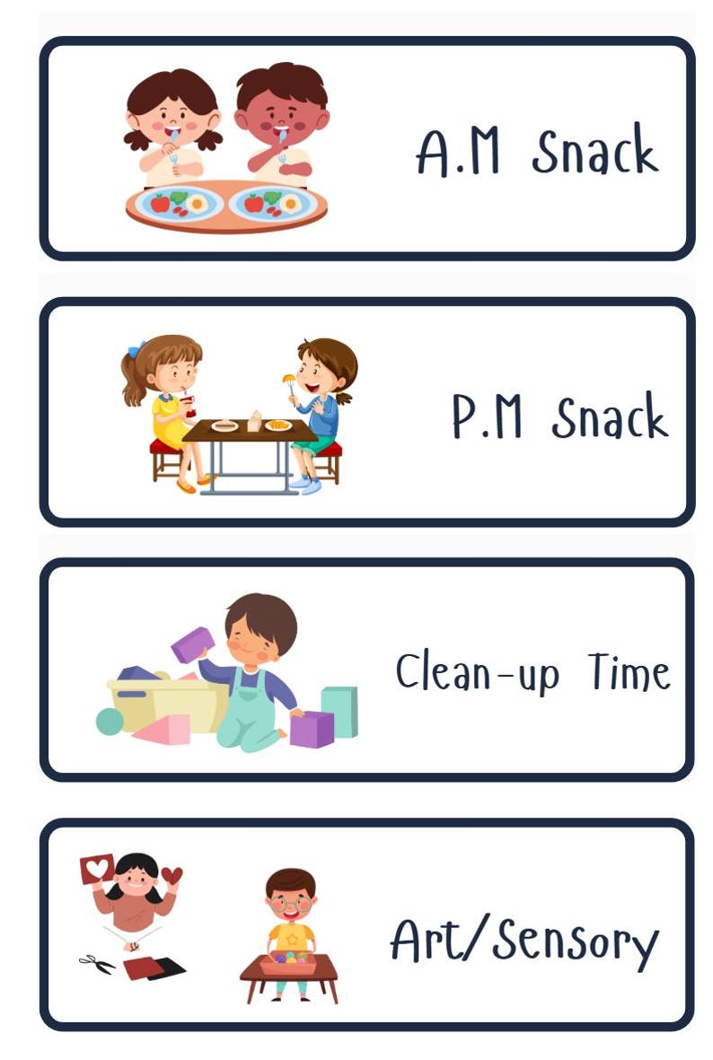 28 Visual Schedule Cards - Etsy