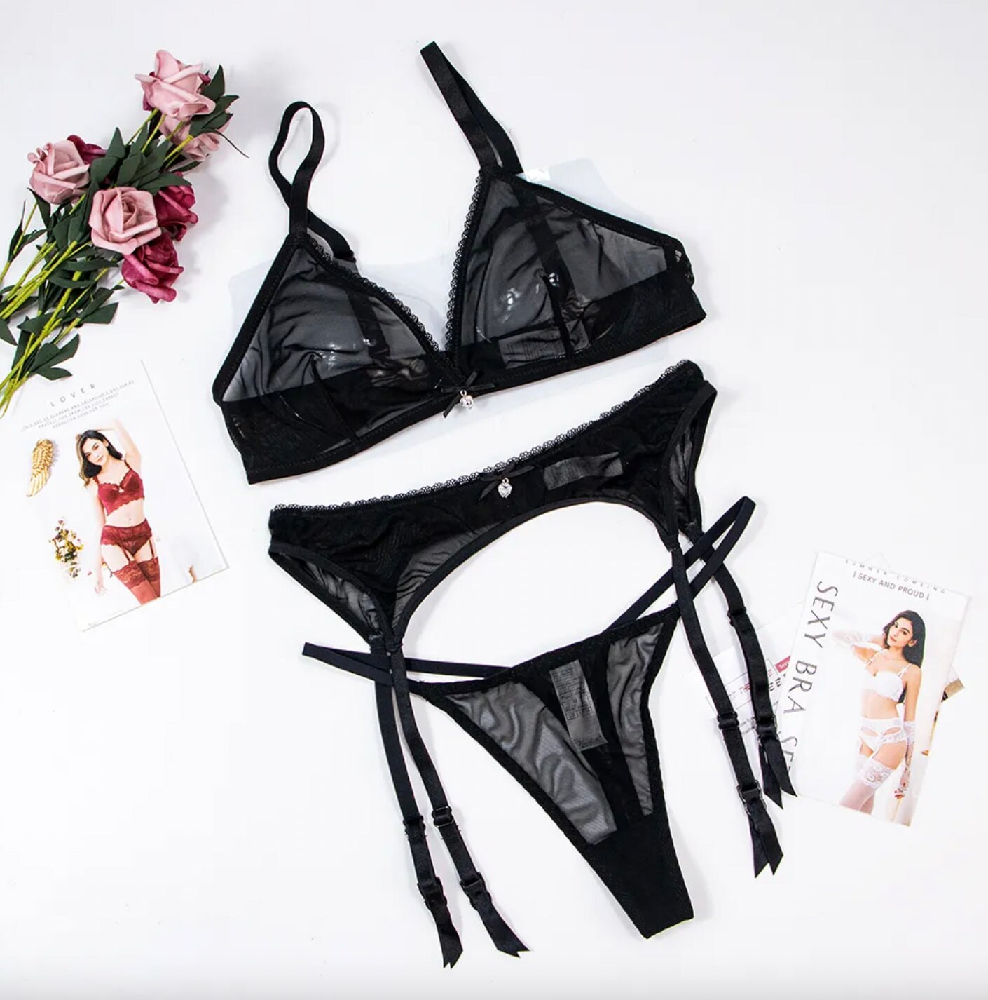 Lingerie See Through,see Thru Underwear, See Through Bras,leg Garters