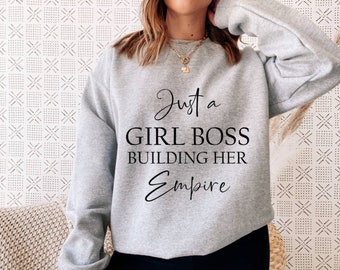 DollyLuxeDarling Girl Boss Sweater Jumper Feminist Jumper Women CEO Women Small Business Owner Feminism Sweater Female Owner Business Positive Sweater Empire