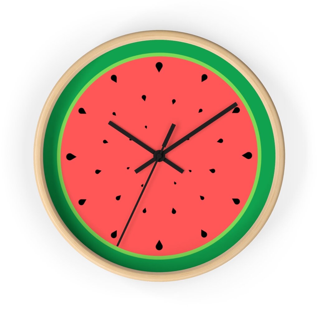 Watermelon Wall Clock For Fruity Summers Etsy