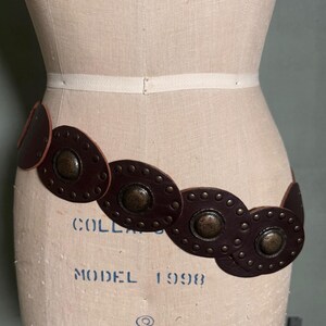 Garuglieri White Studded Italian Leather Belt Scalloped Boho Western Festival Garuglieri Belts for Women on Sale up to 90% Off: Poshmark main image 2