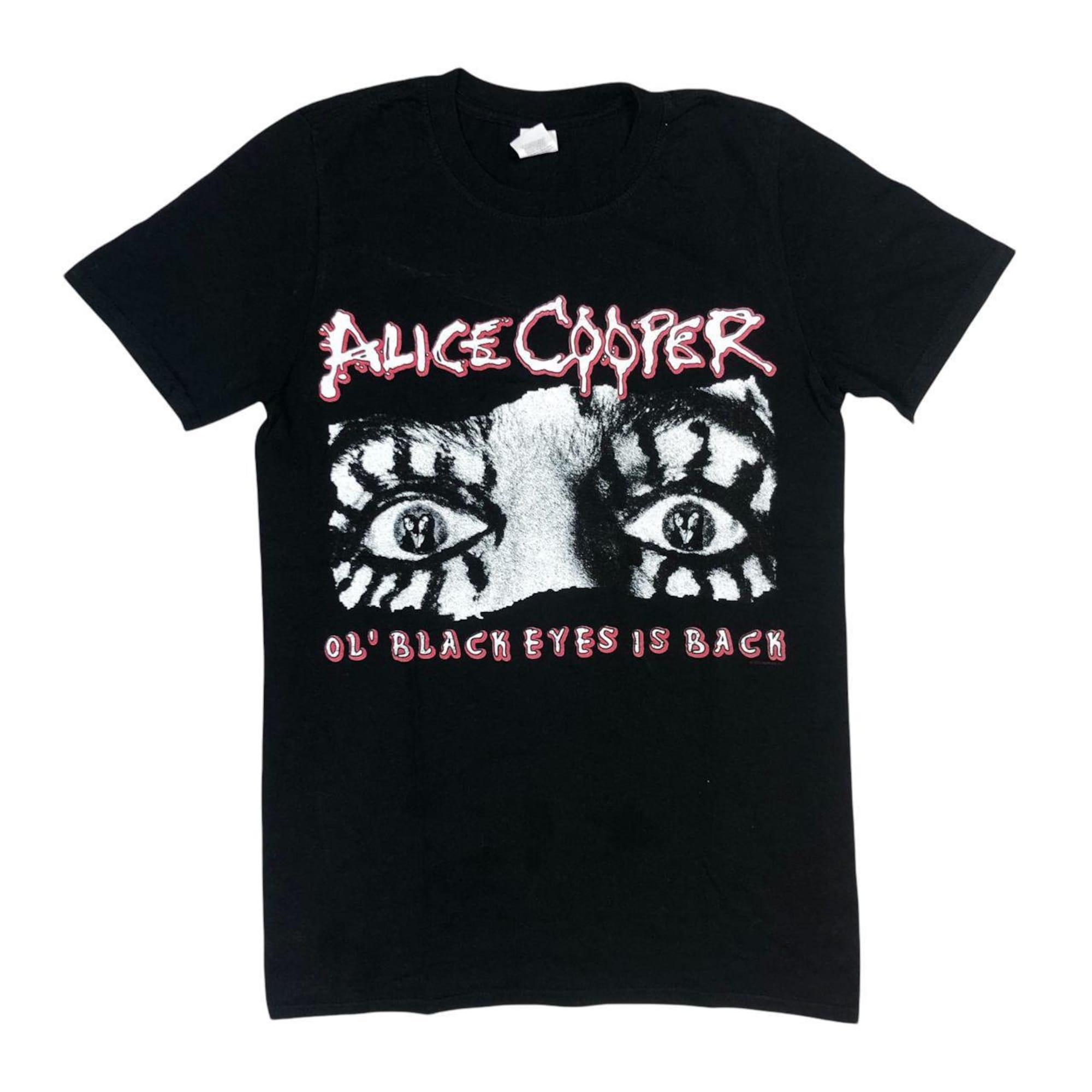 Retro Alice Cooper Ol Black Eyes Is Back 2019 Black Red and White Tour Shirt