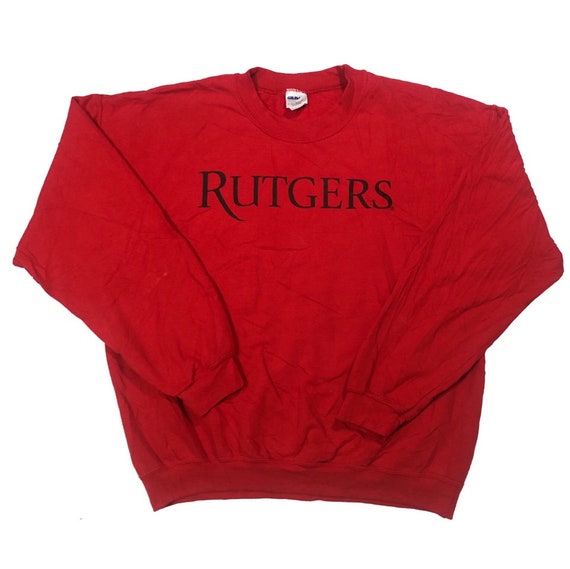 Vintage Rutgers University New Jersey Red Crew Neck Sweater | Etsy