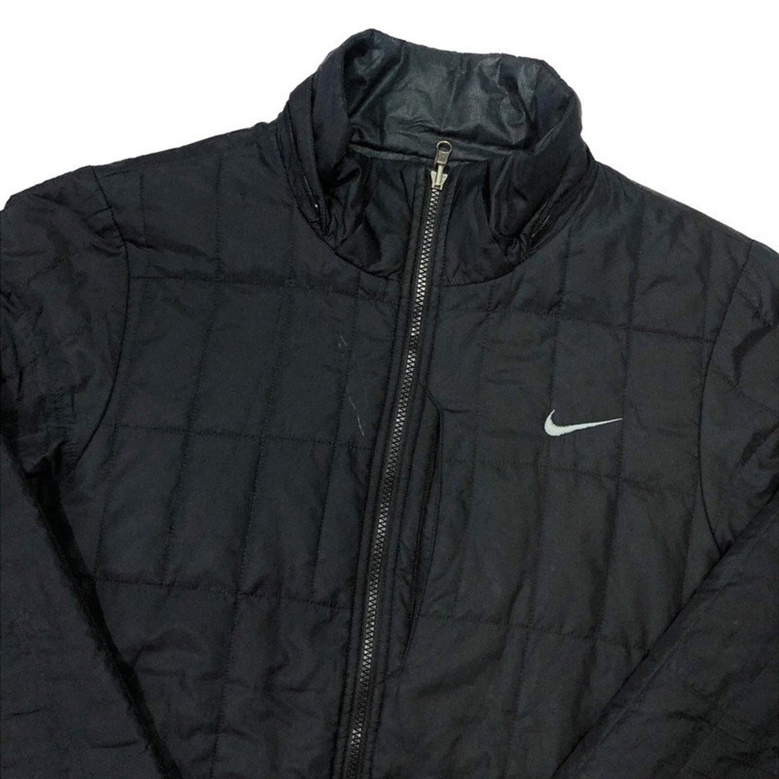 Vintage Nike Reversible Black and Grey Puffer Jacket | Etsy