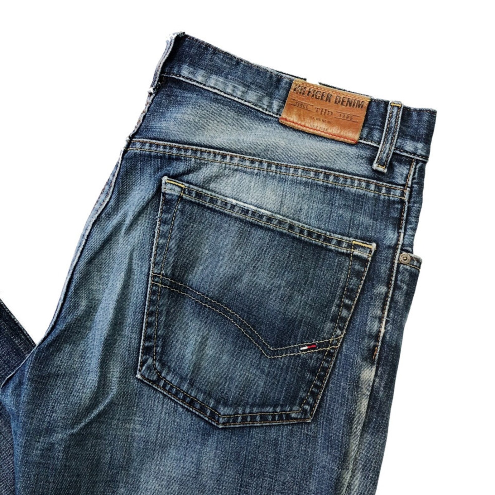 Vintage Tommy Hilfiger Denim Manhattan Old School Blue Denim Etsy