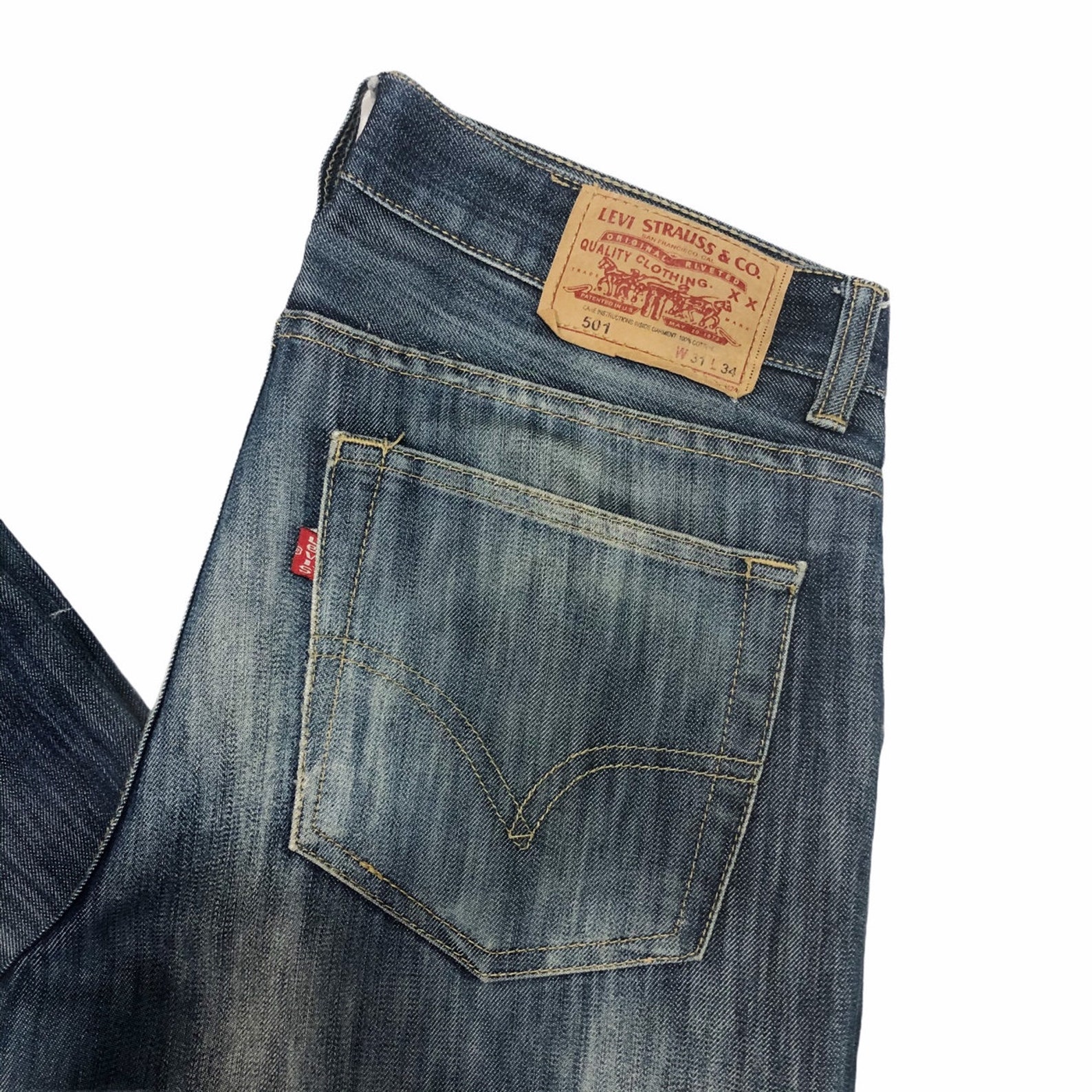 Vintage Levis 501 Dark Denim Blue Navy Wash Regular Fit Jeans | Etsy