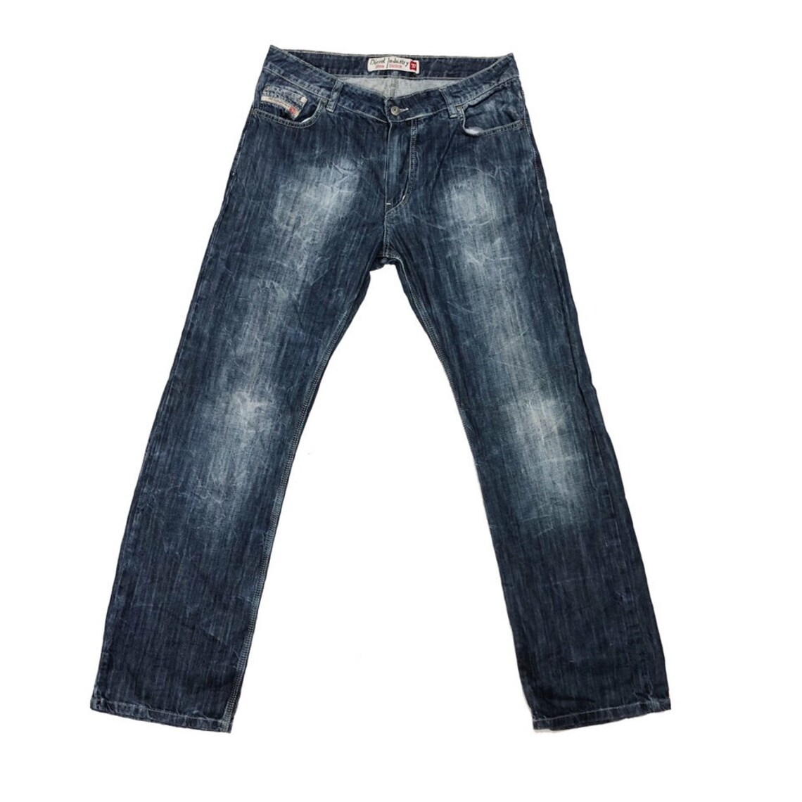 Vintage Diesel Denim Division Mid Dark Wash Denim Blue Etsy