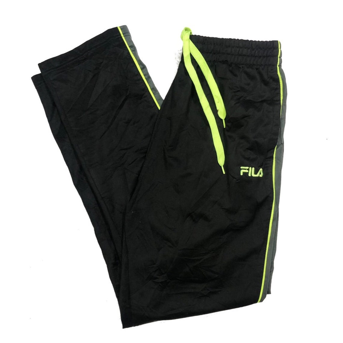 Vintage FILA Black Grey and Green Jogger Track Pants Size | Etsy