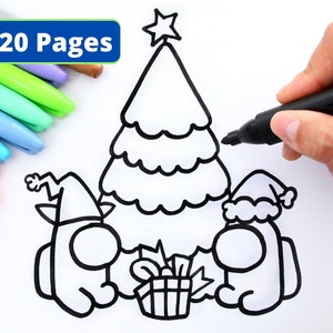 570  Among Us Coloring Pages For Christmas Best