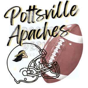 Pottsville Apaches, School Spirit, Football, Cheer **PNG FILE ONLY**