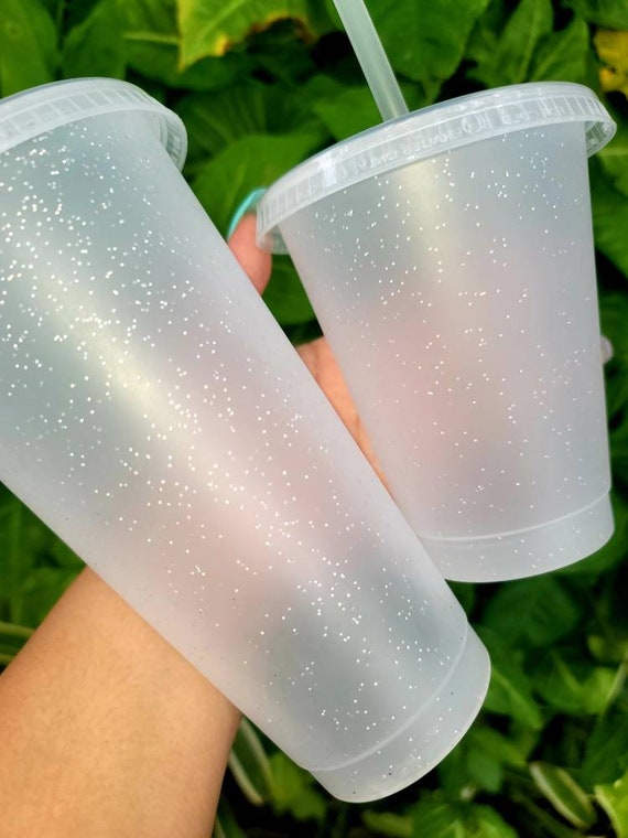 Reusable Plastic Cups With Lids 24oz Venti Size Craft Clear Cup 4 Sets Bulk  DIY