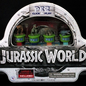 Jurassic World Set in Collectible Tin, Sealed, Candy Intact, Undamaged Tin