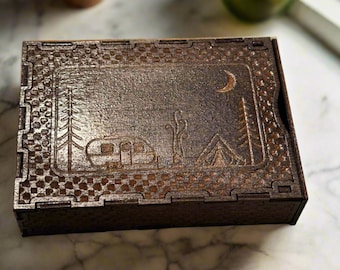 Travel Size  Cribbage Board with Storage for Cards and Pegs