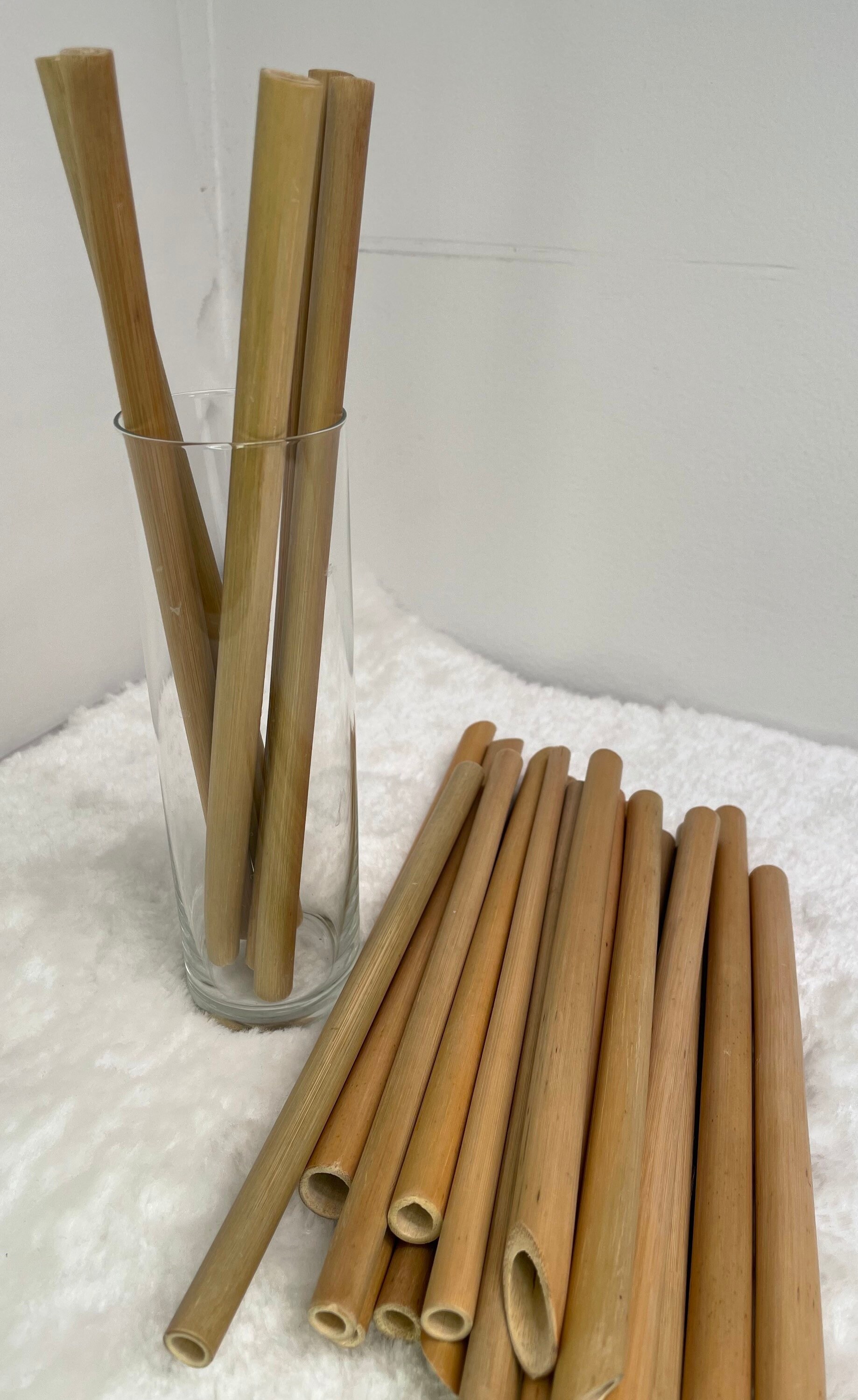 Bamboo straw plastic alternative. Reusable washable eco Etsy