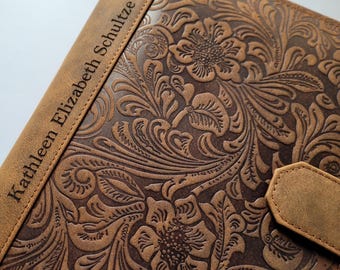 Personalized Refillable 2025-26 Leather Planner, Personalized Leather Journal A5 Size | Leather Organizer with Pen Loop Gift For Her