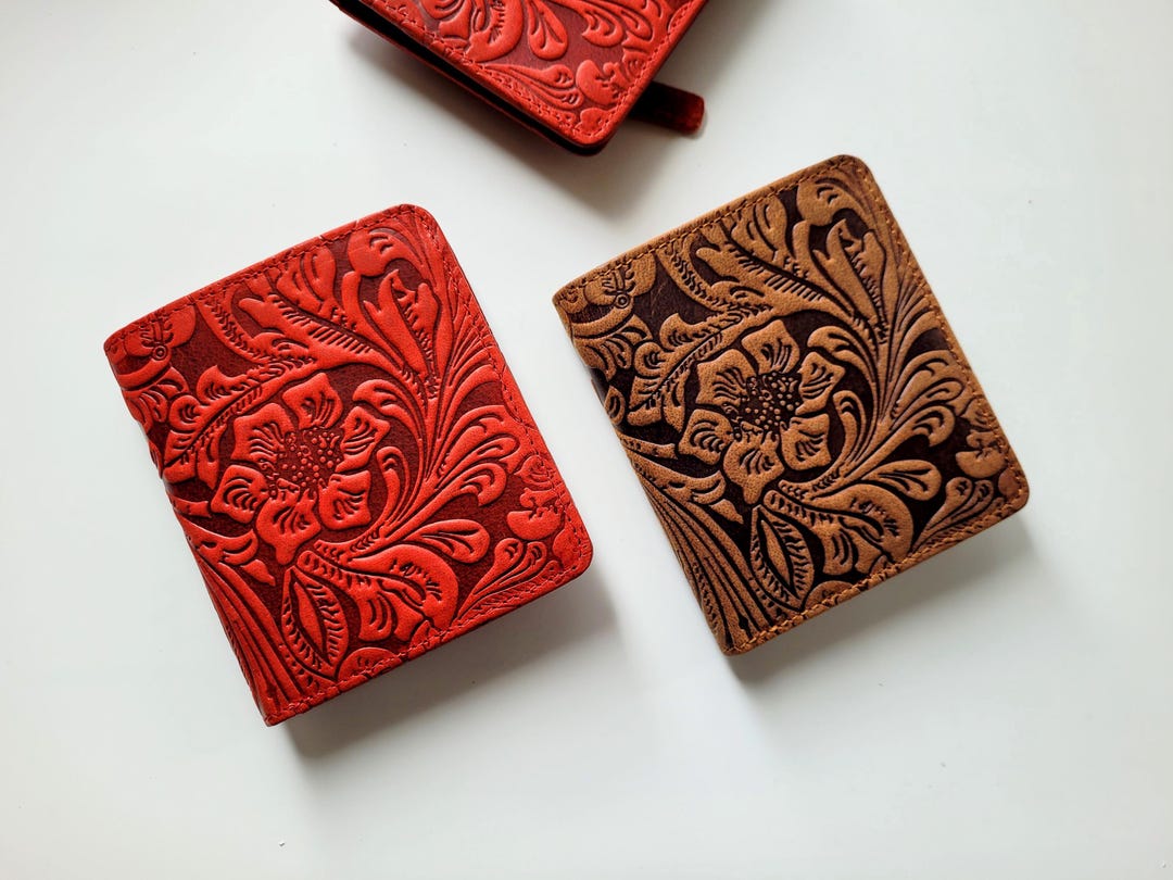 Red Mini Wallet Bright Red Small Genuine Leather Bifold Mini Wallet Purse Ladies With ...