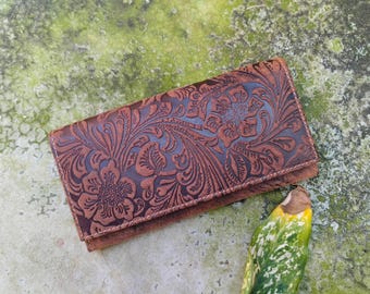 Cartera de cuero personalizada para mujer, regalo de Navidad especial personalizado para ella, billetera de cuero plegable para regalo del día de la madre, regalo para la abuela