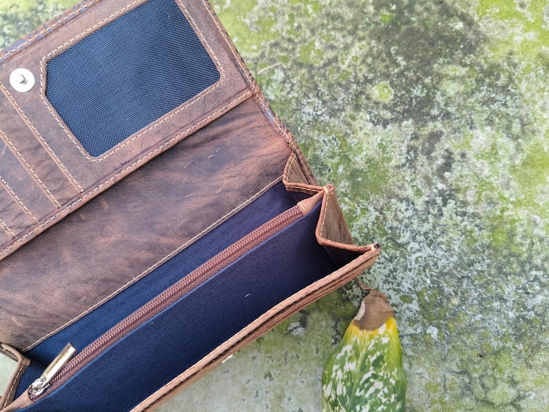 leather wallet women boho womens western wallet, embossed leather wallet, ladies wallet, floral leather wallet slim women wallet mini wallet bild 3