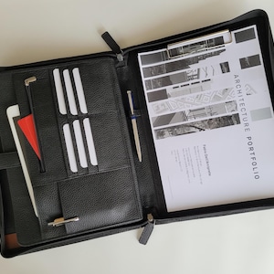 Engraved Portfolio, Graduation Gift, Gift for Him, Gift for Her, law school graduation gift, Engraved Leather Portfolio with Zipper