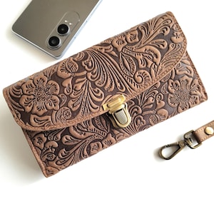 Leather Purse For Woman - Leather Wallet For Women Evening Party Ladies Purse Wallet Cash/Cards - Handmade Purses [RFID] Protected
