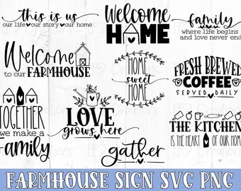 Farmhouse Sign SVG Bundle / Farmhouse Sign Making / Farmhouse Quotes SVG