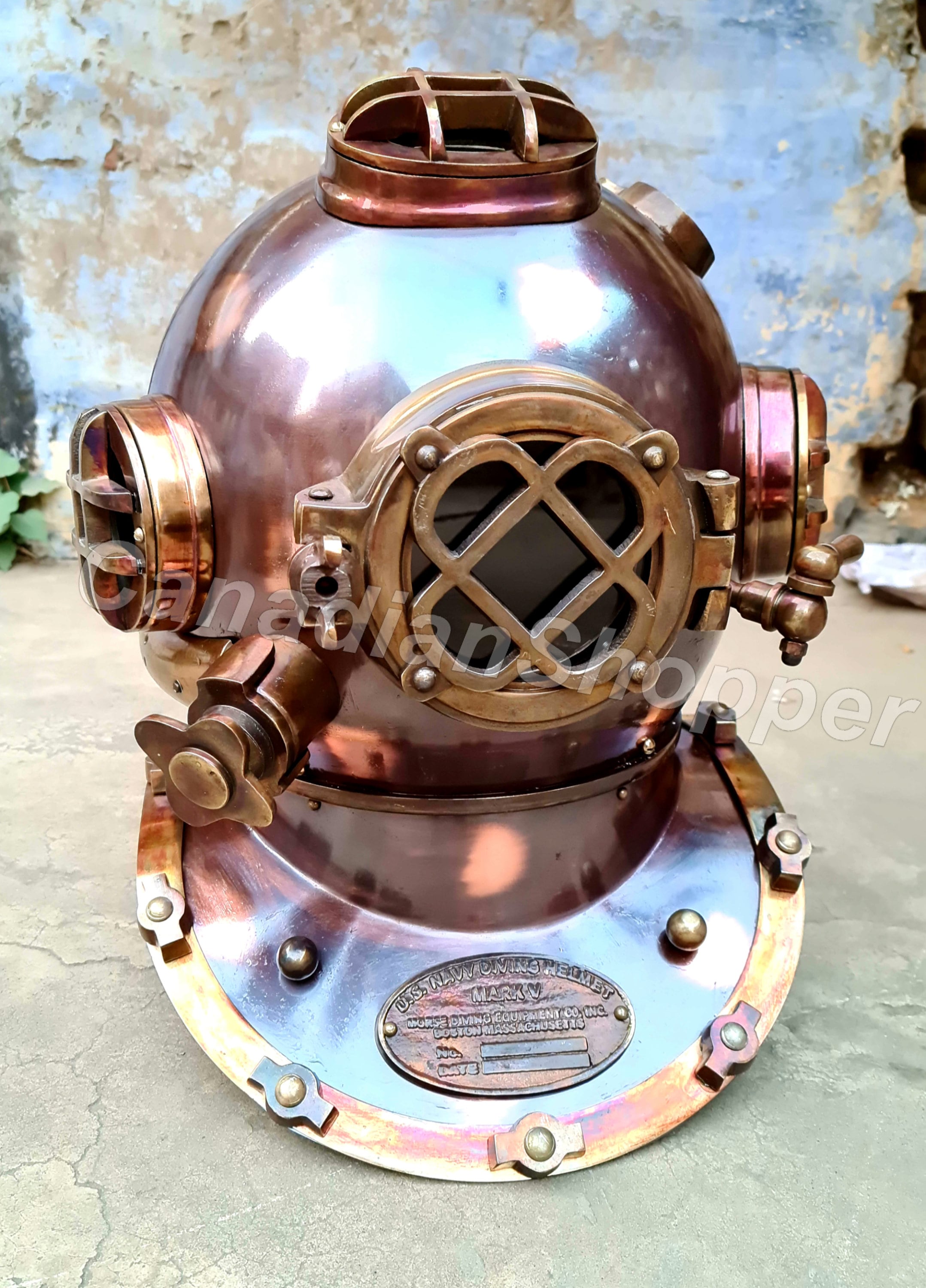 Antique Style Scuba Mini Diving Divers Helmet Brass Us Navy Steel Halloween Gift 
