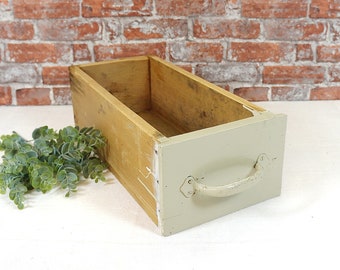 cajón viejo grande y estable, cajón de madera - gabinete de herramientas - almacenamiento, decoración, jardinera