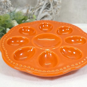 Vintage Egg Plate, Egg Plate - Orange - 70s - West Germany