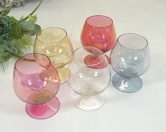 5 Gläser, Cognac-Gläser, Schwenker, Likörgläser - 50er Jahre