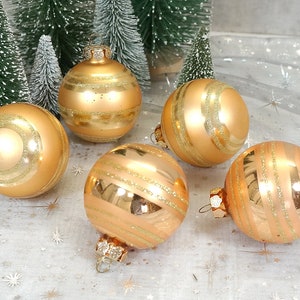5 palline, palline di Natale, decorazioni per l&#39;albero di Natale, decorazioni per l&#39;albero di Natale, arazzi per alberi, palline per l&#39;albero di Natale, Ornamenti - Vetro