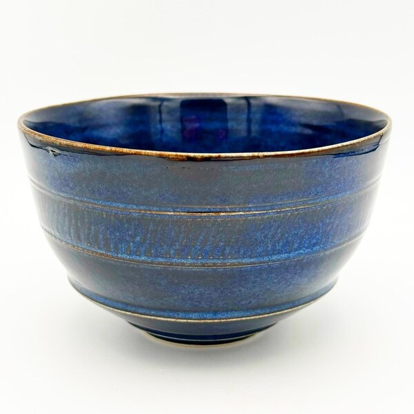 Handmade Wheel-Thrown Small Blue Ceramic Bowl