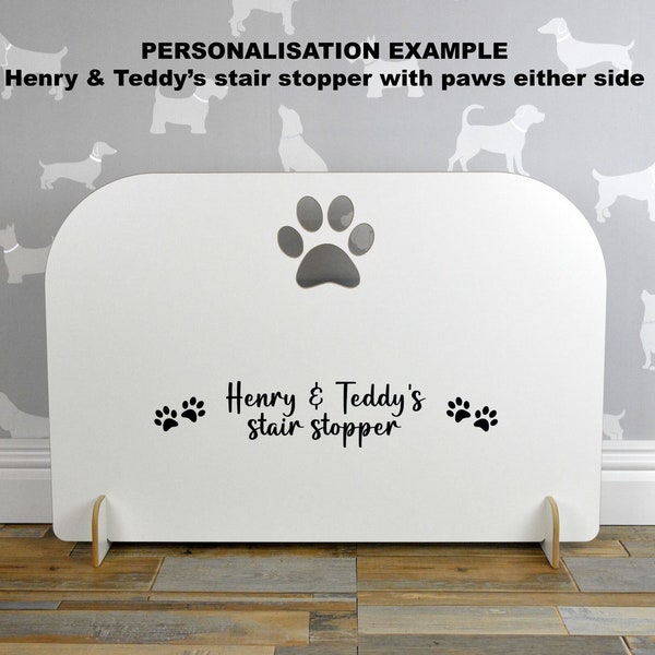 Dog Stop / Dog Stopper - Paw handle - Personalised