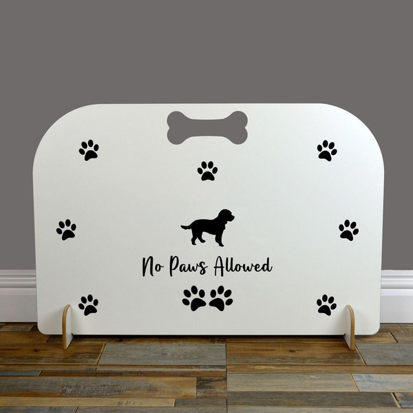 Dog Stop / Dog Stopper - Paw Print Design - Personalised