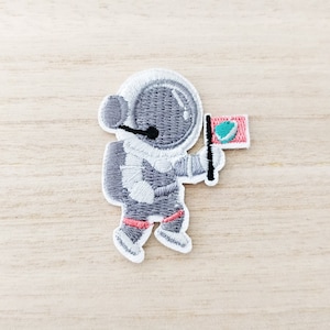 Craft Supply Cute Kawaii Patch Little Astronaut Person Reading a Book Iron On Patch Sew On Patch Embroidery Patch DIY Patches 13