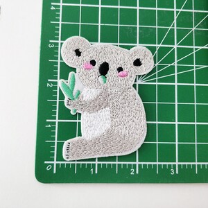 Adorable Koala Eating Eucalyptus Leaves Iron on Patch, Embroidery Patch ...