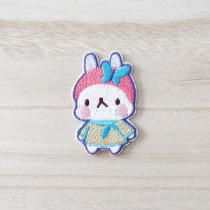 Bunny Rabbit in a Sweater Iron On Patch, Embroidery Patch, Cute Kawaii Patch, Sew On Patch, Stick On Patch, Craft Supply, DIY Patches 3