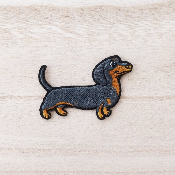 Happy Dachshund Dog Iron On Patch, Embroidery Patch, Cute Kawaii Patch, Sew On Patch, Craft Supply, DIY Patches 4