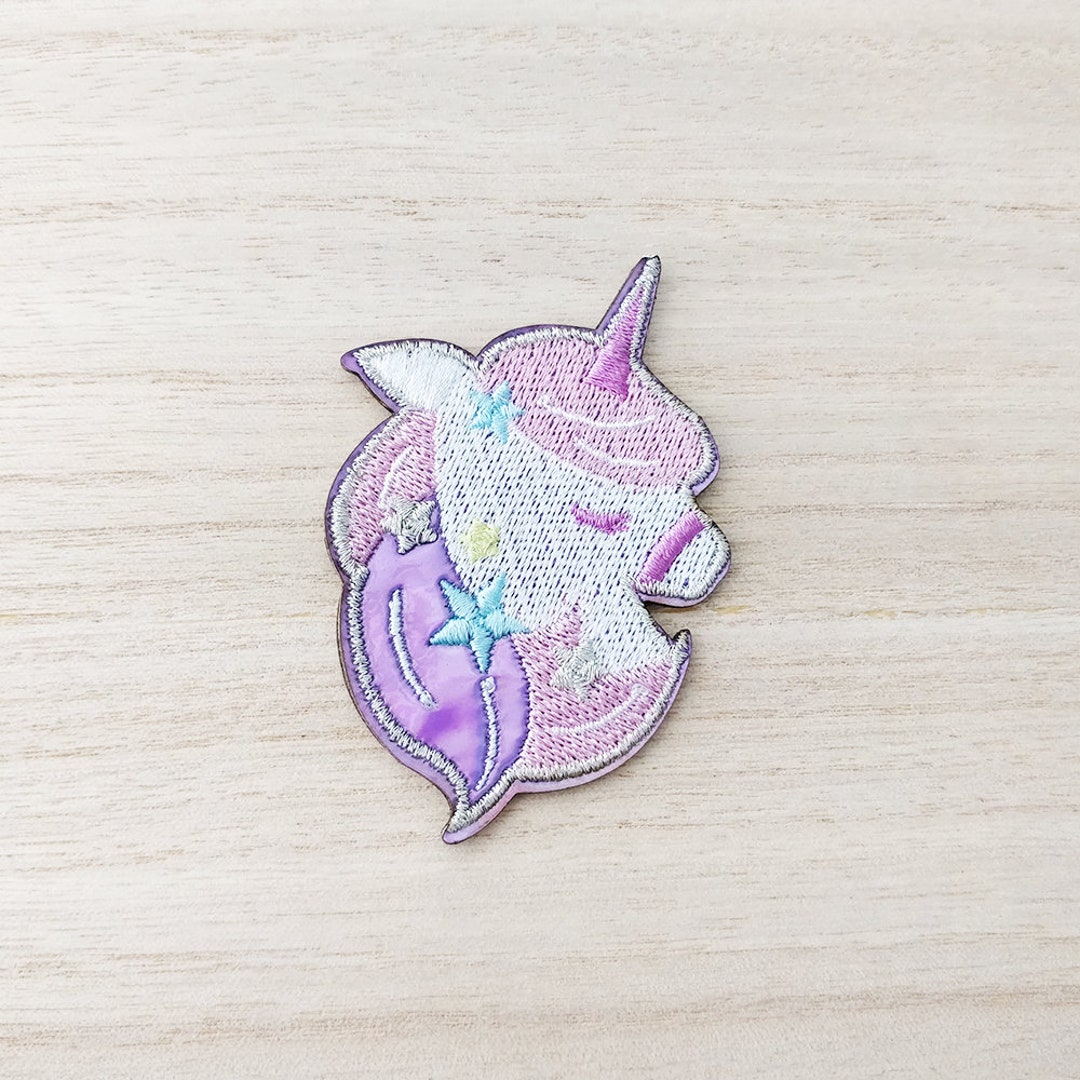 Rainbow Unicorn Iron on Patches, Cute Embroidered Patch, Kids Sew