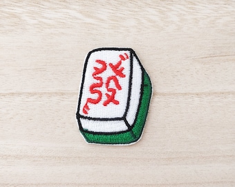 Mahjong Tile Iron On Patch, Embroidery Patch, Cute Kawaii Patch, Sew On Patch, Craft Supply, DIY Patches