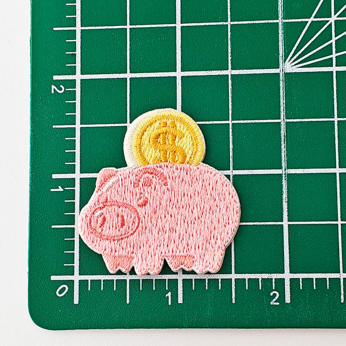 Cute Piggy Bank With Coin Iron on Patch, Embroidery Patch, Cute Kawaii ...