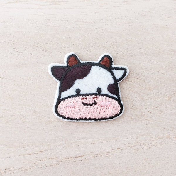 Milk Cow Iron On Patch, Embroidery Patch, Cute Kawaii Patch, Sew On Patch, Stick On Patch, Craft Supply, DIY Patches