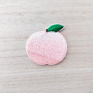 Écusson thermocollant pêche rose, écusson brodé, écusson kawaii mignon, écusson à coudre, fournitures de loisirs créatifs, écussons à faire soi-même, réf. 3