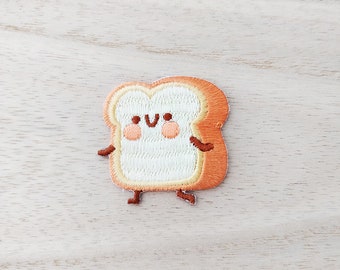 Happy Walking Bread Slice Iron On Patch, Embroidery Patch, Cute Kawaii Patch, Sew On Patch,  Craft Supply, DIY Patches 7