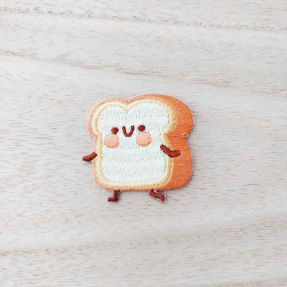 Happy Walking Bread Slice Iron On Patch, Embroidery Patch, Cute Kawaii Patch, Sew On Patch,  Craft Supply, DIY Patches 7