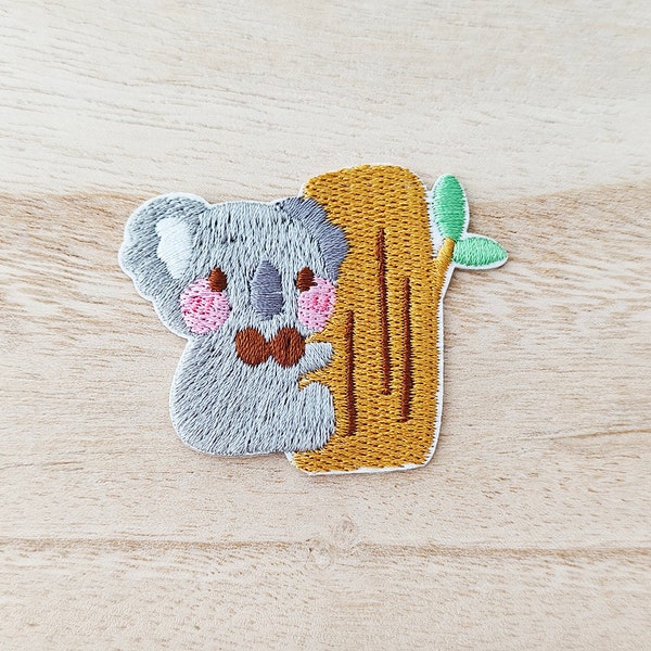Adorable Koala on Tree Trunk Iron On Patch, Embroidery Patch, Cute Kawaii Patch, Sew On Patch,  Craft Supply, DIY Patches 16