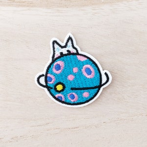 Cat Astronaut Peeking Behind Planet Iron On Patch, Embroidery Patch, Cute Kawaii Patch, Sew On Patch, Craft Supply, DIY Patches 14